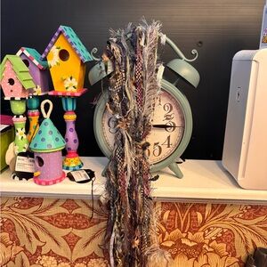 New BOHO whimsical ribbon Scarf wear straight or loop it